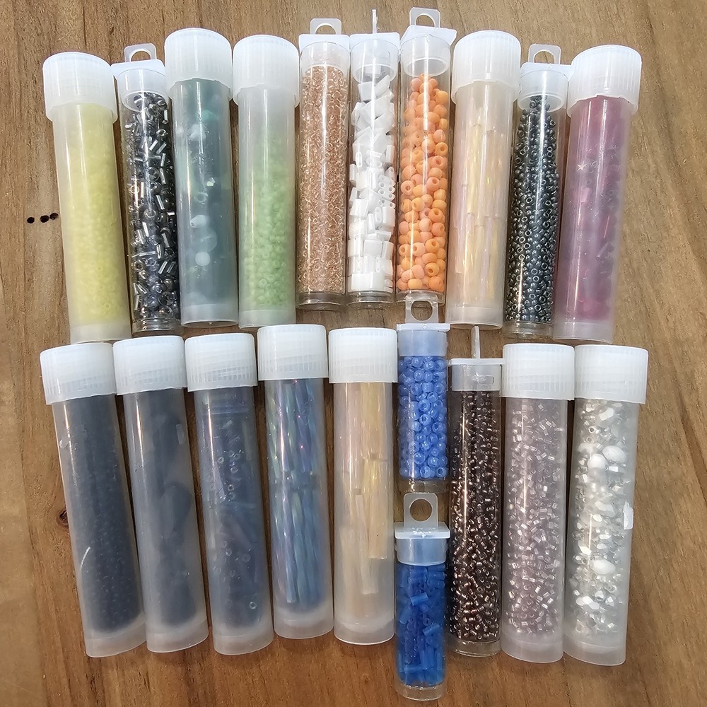 Craft Bead Lot In Containers, Lot Of 20, Jewelry Craft Decoration‎ Various Mix